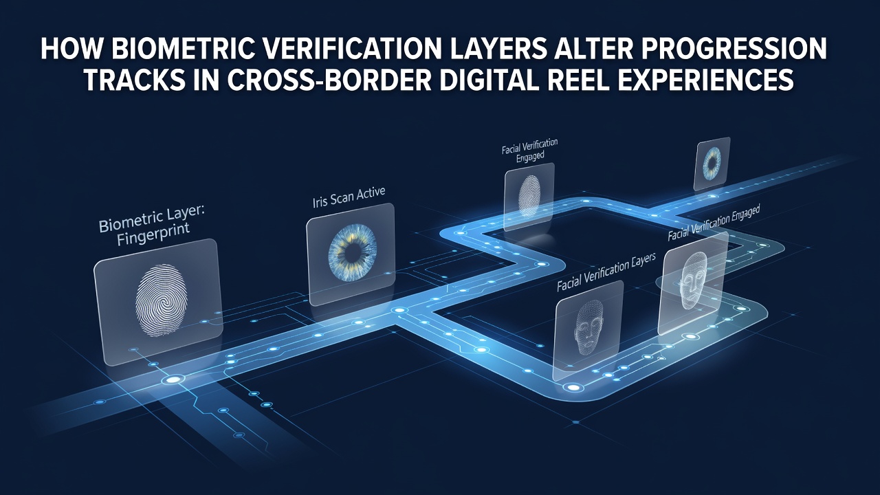 Biometric verification interface on a digital reel gaming platform showing facial recognition scan
